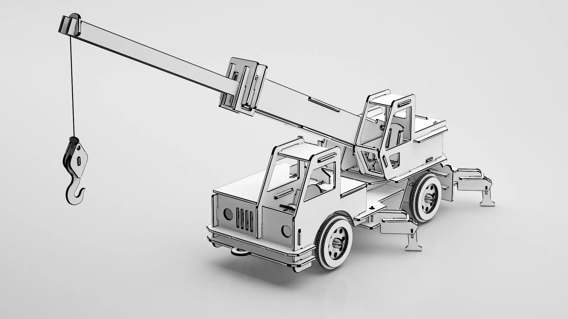 Wooden Toy Collection 3D model_28