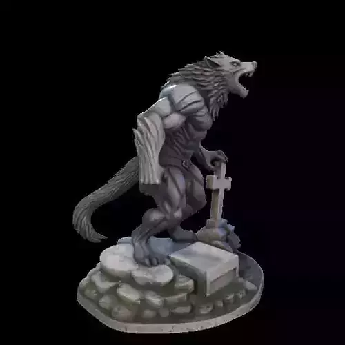 2021  COLORFUL Werewolf Howling  3D Model
