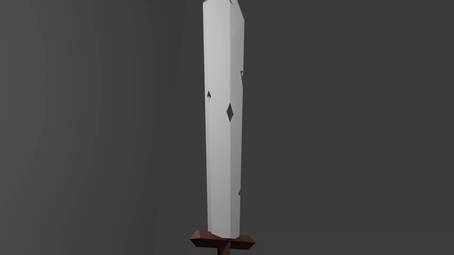 Abandoned Low-poly sword - Game ready Low-poly 3D model_0