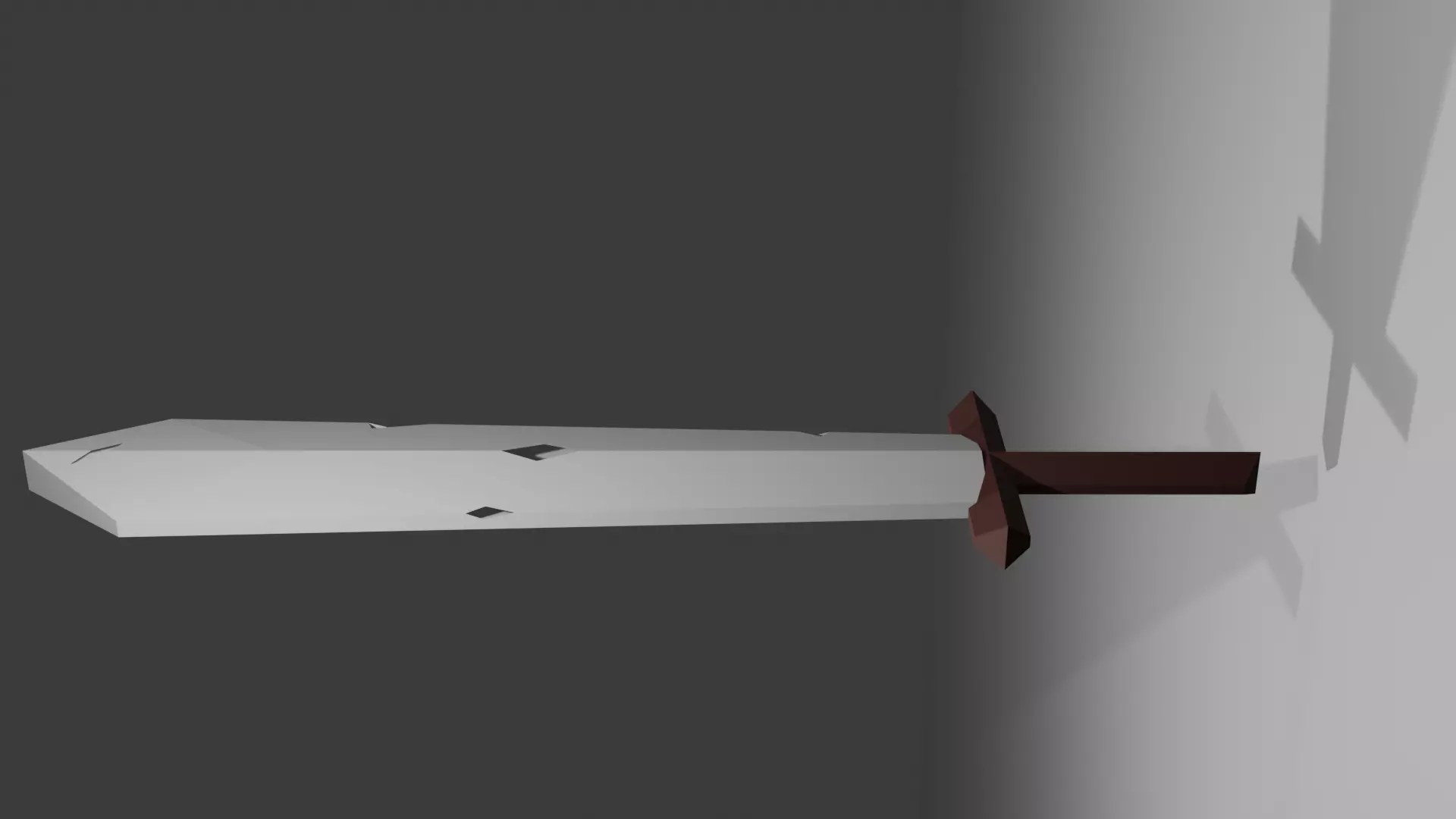 Abandoned Low-poly sword - Game ready Low-poly 3D model_1