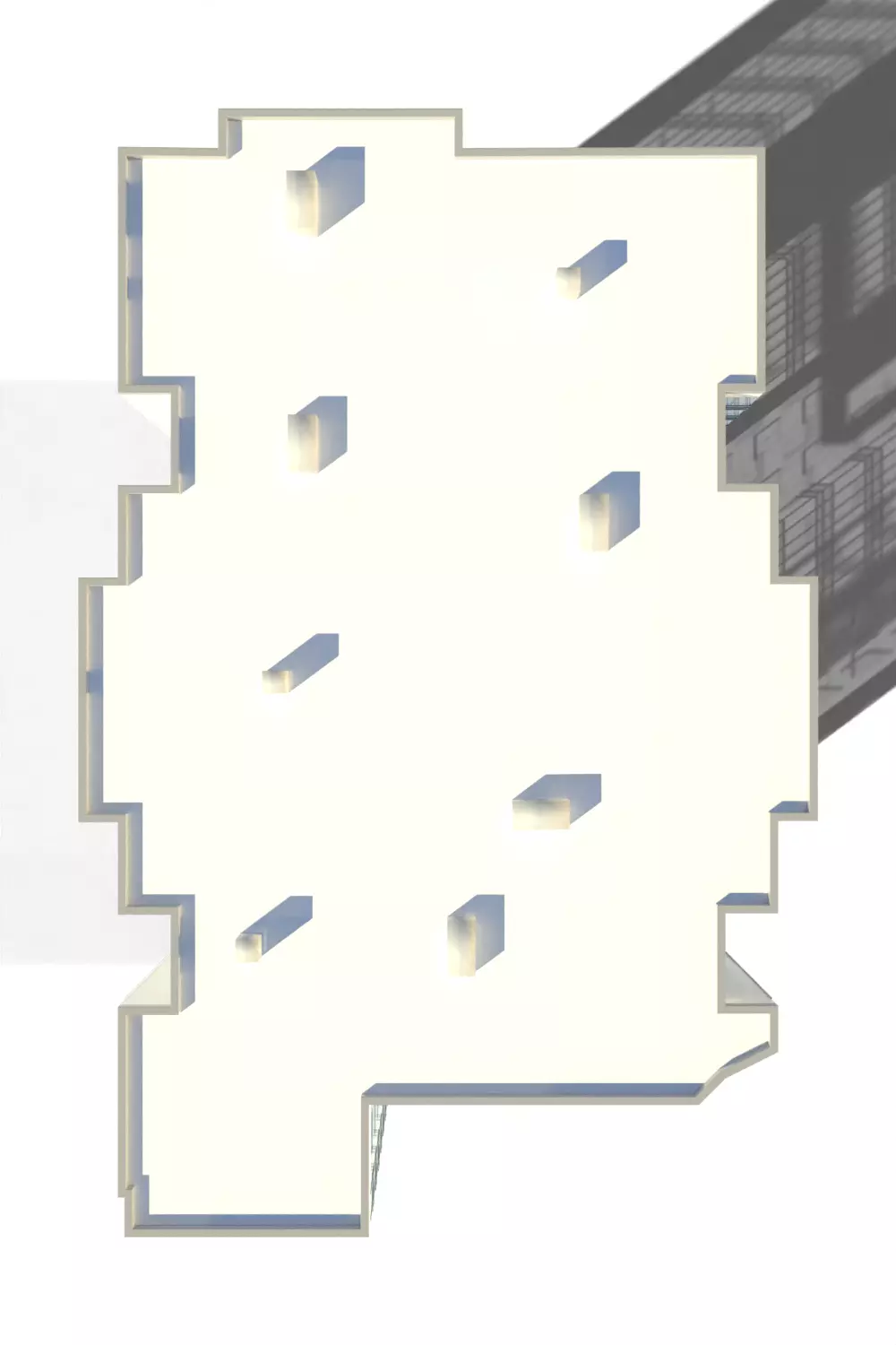 Big Apartment Building 3D model_4