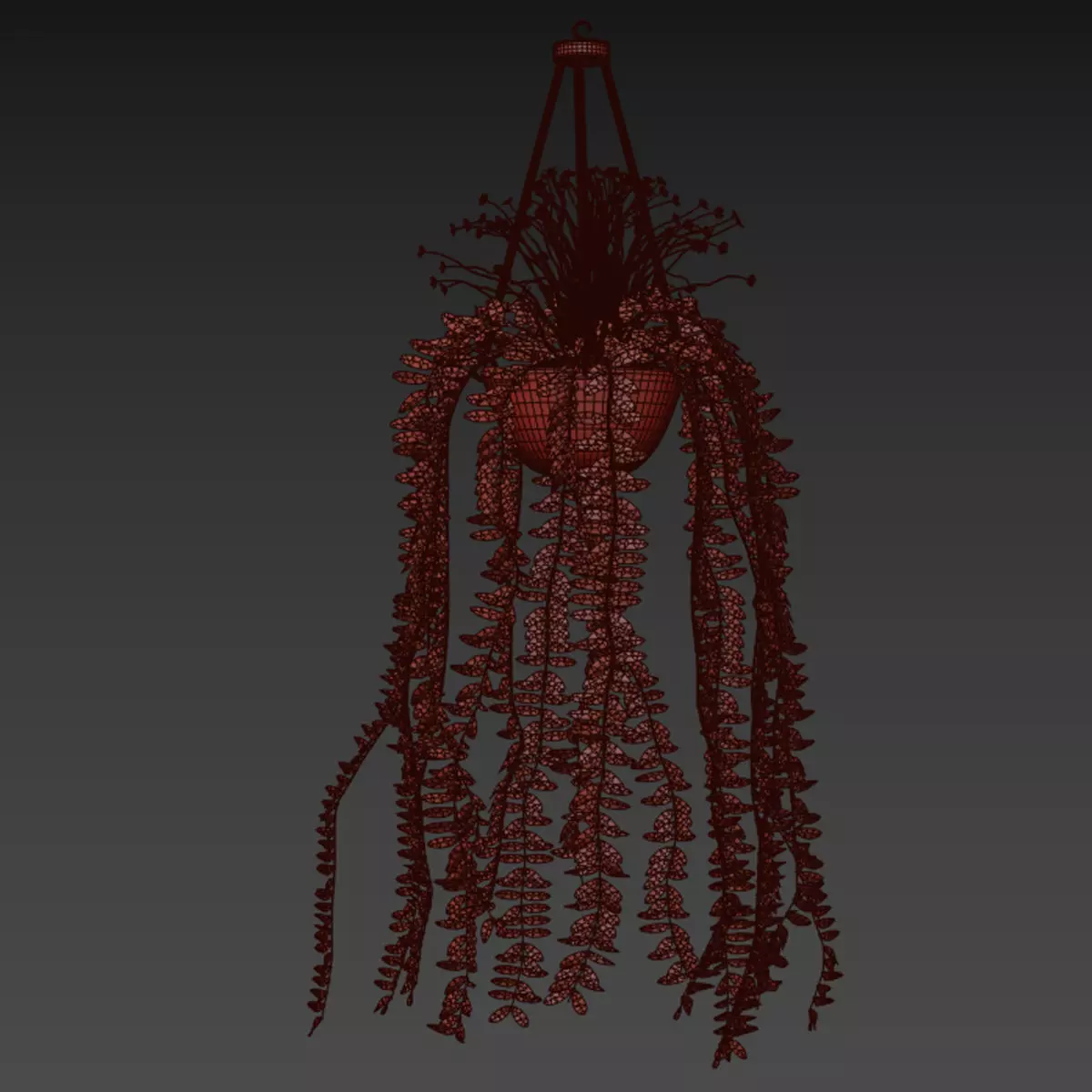 flowerpot plant  3D model_2