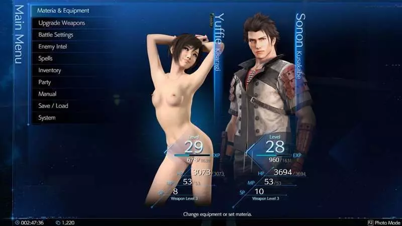 Final Fantasy VII Remake Intergrade Yuffie nude MOD 3D model_9