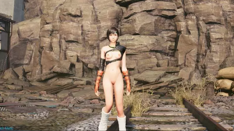 Final Fantasy VII Remake Intergrade Yuffie nude MOD 3D model_11