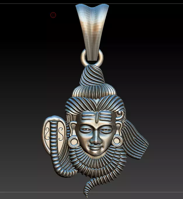 Shiva  Pendant   3D print model_3
