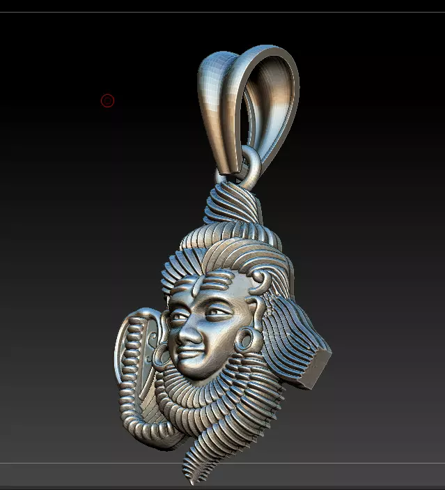 Shiva  Pendant   3D print model_4