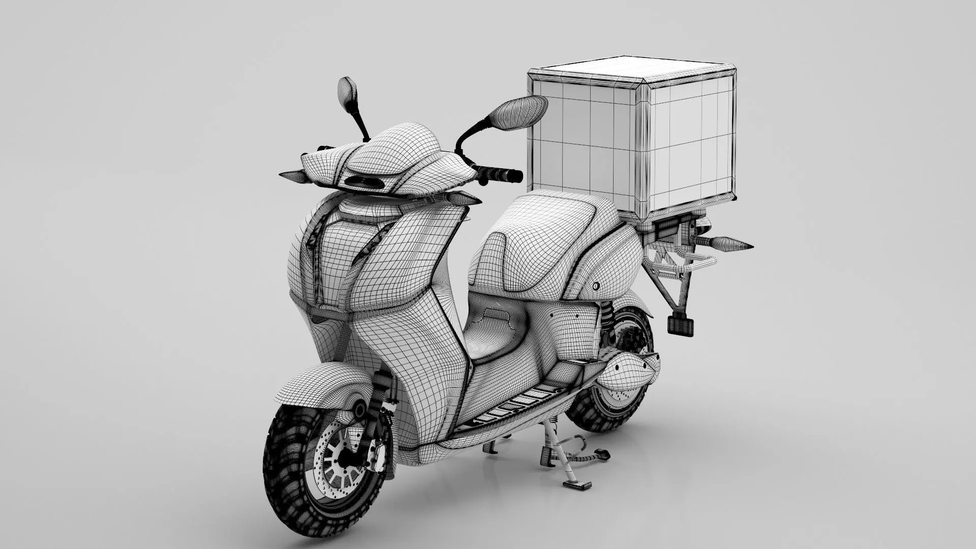 Delivery Scooter 3D model_9