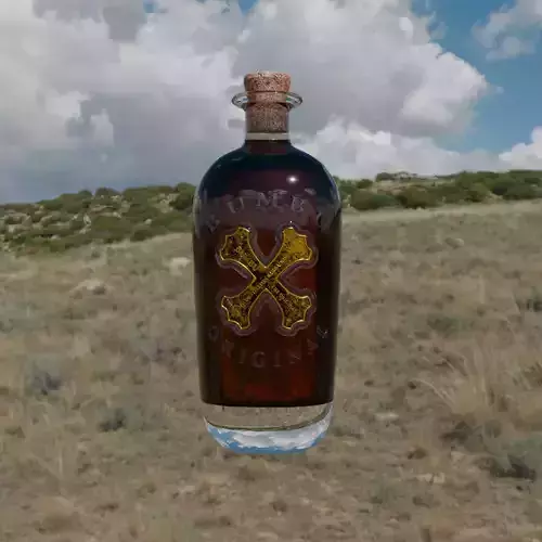 Bumbu Original Rum Bottle Realistic 3D Model