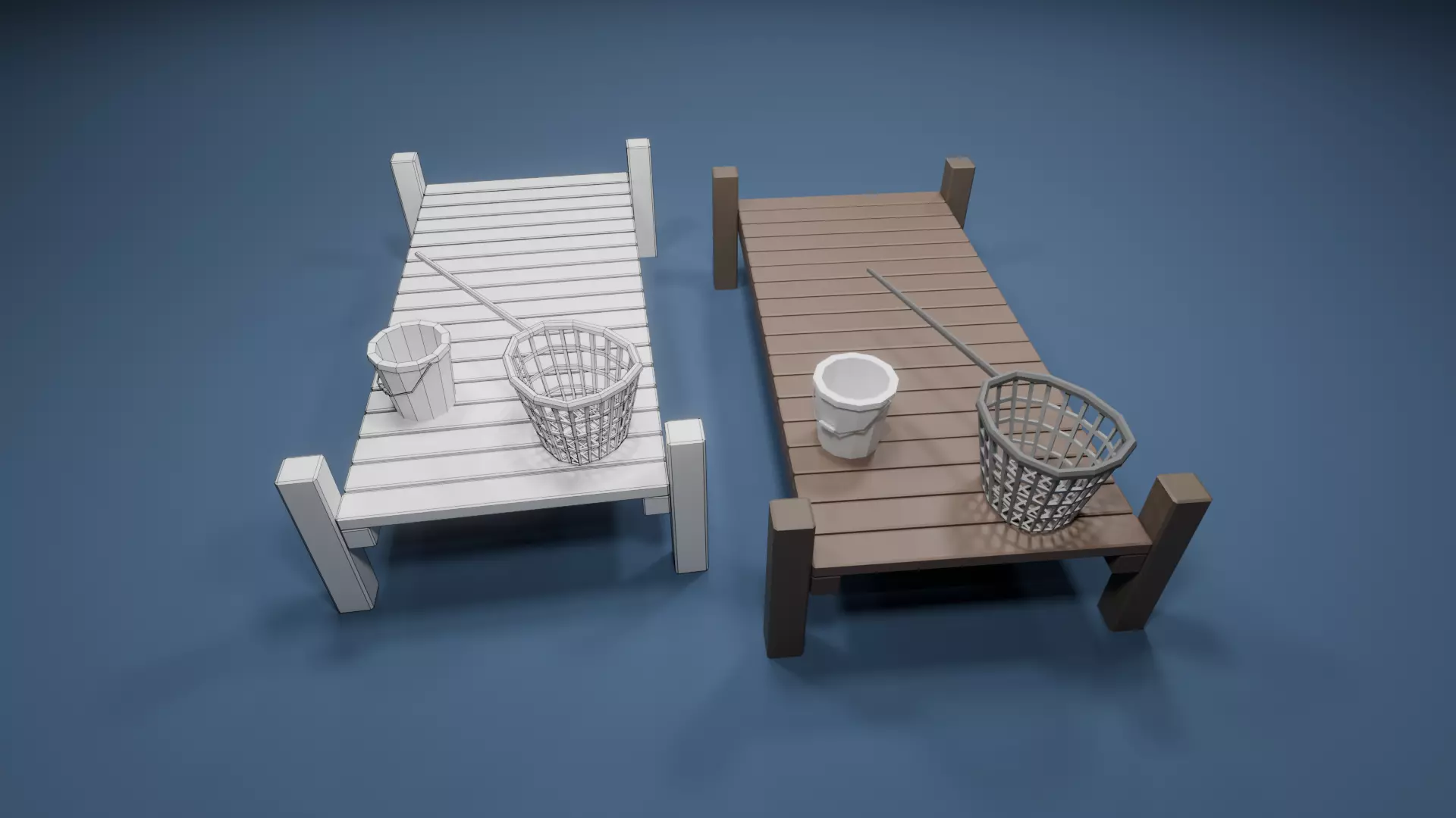 Low Poly Fishing Pack Low-poly 3D model_10