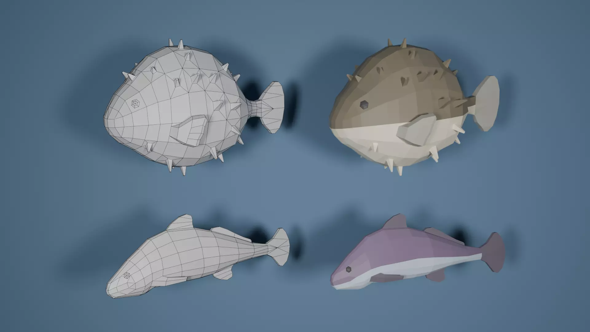 Low Poly Fishing Pack Low-poly 3D model_7
