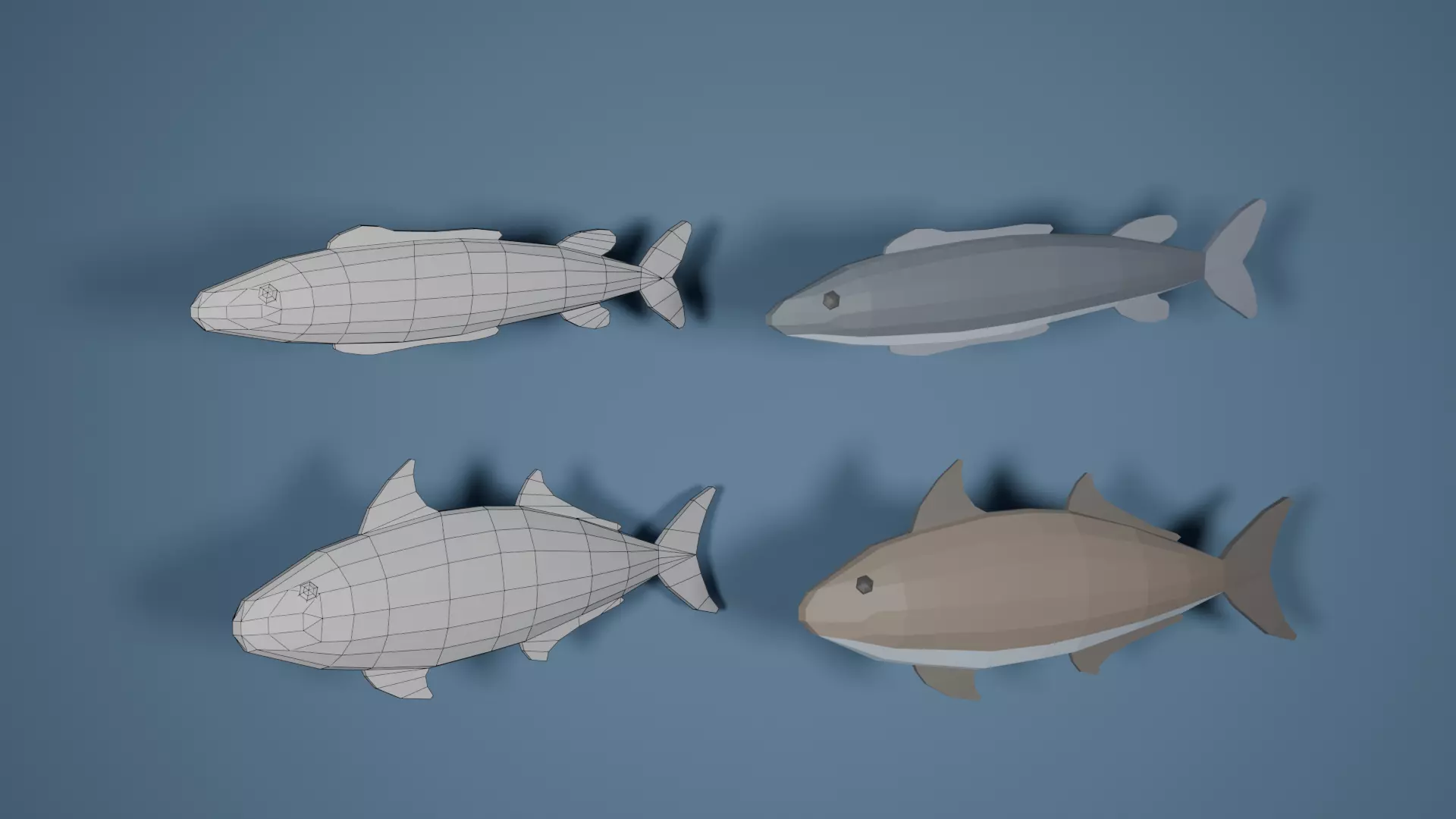 Low Poly Fishing Pack Low-poly 3D model_9