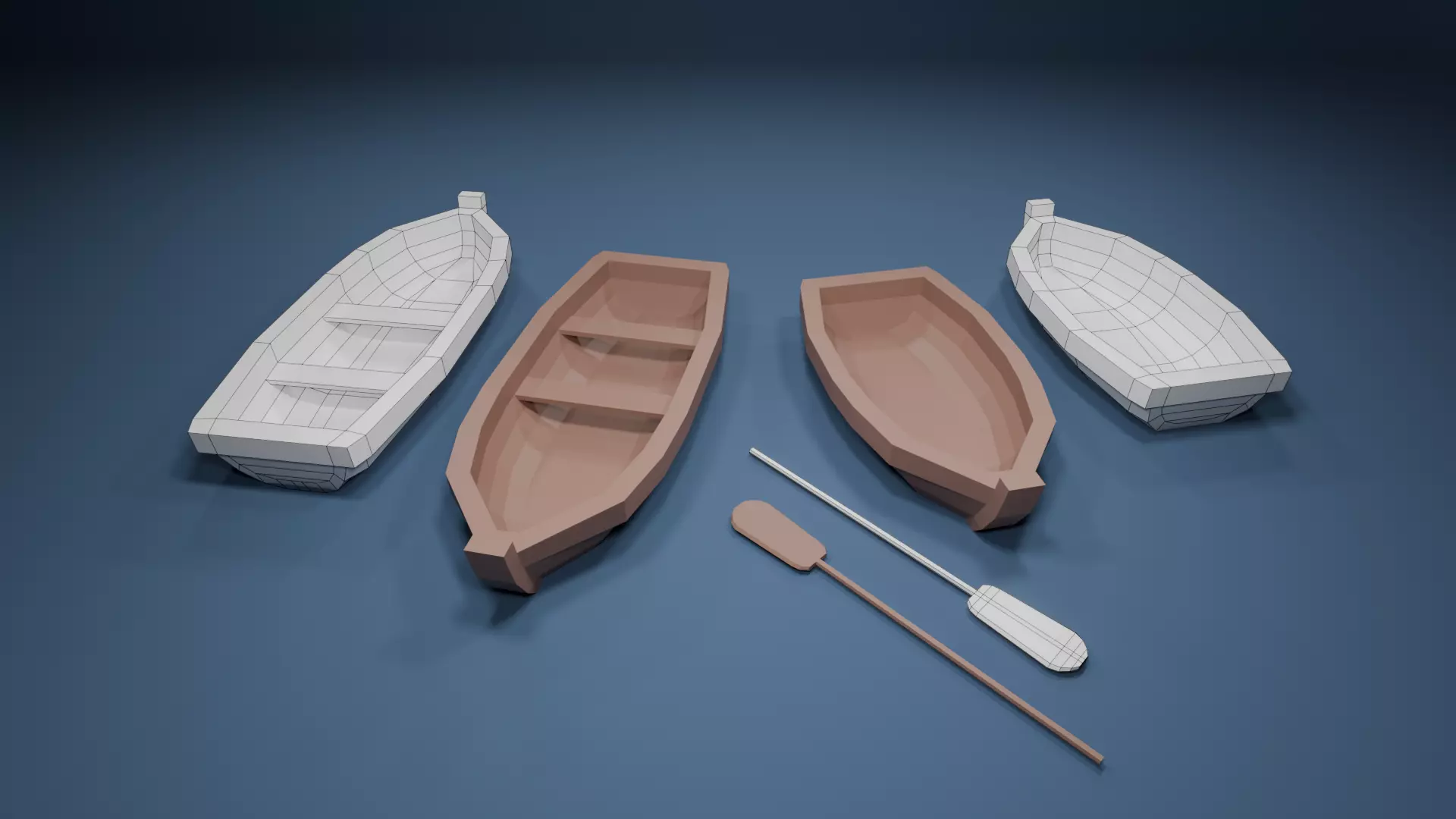 Low Poly Fishing Pack Low-poly 3D model_2