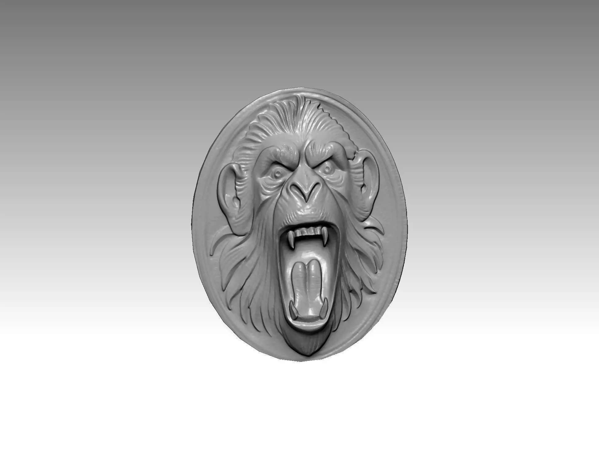 Monkey  Head 3D print model_0