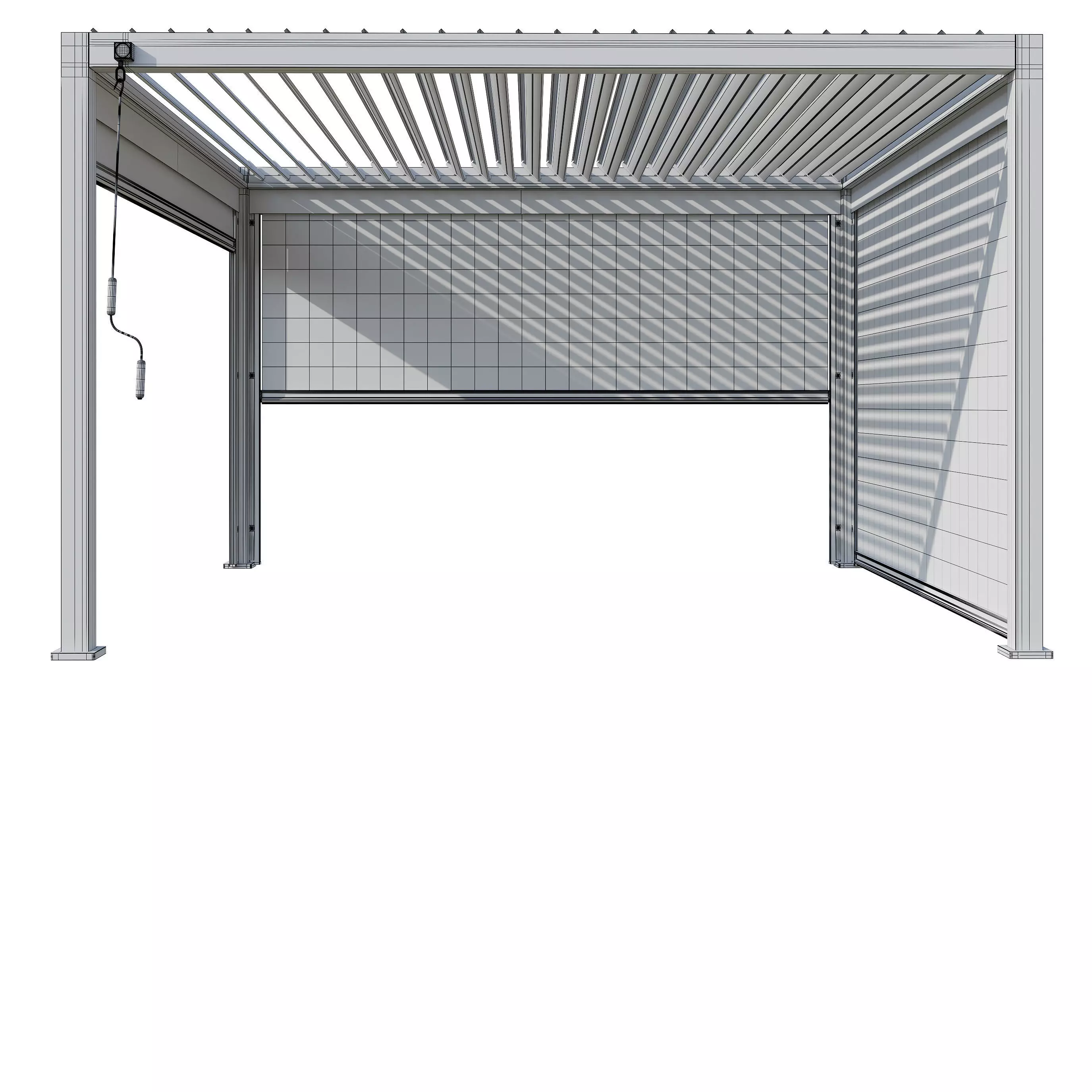 Canopy gazebo Alvaro white 3D model_17