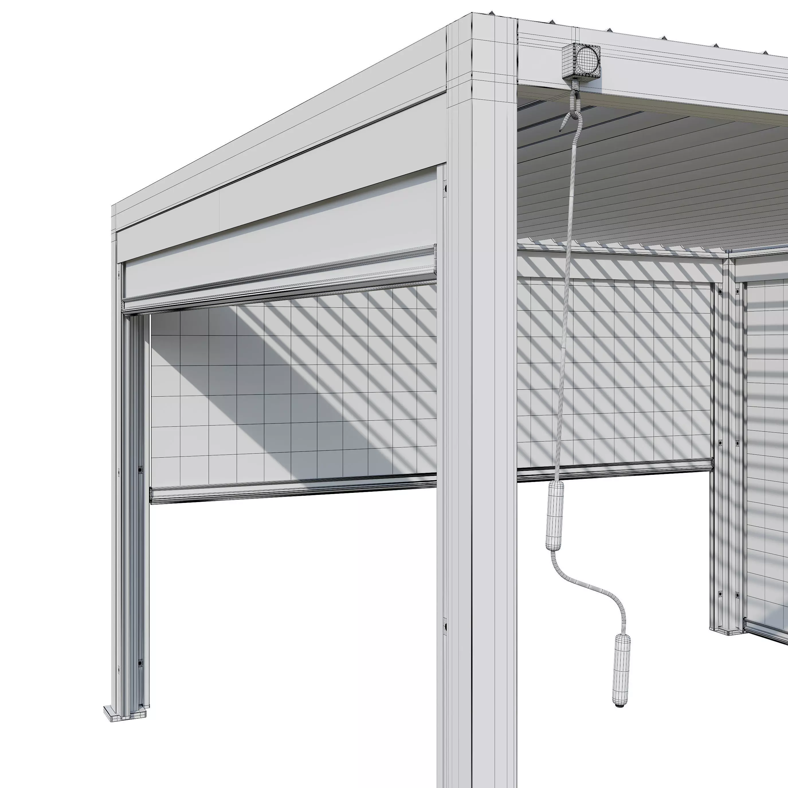 Canopy gazebo Alvaro white 3D model_29