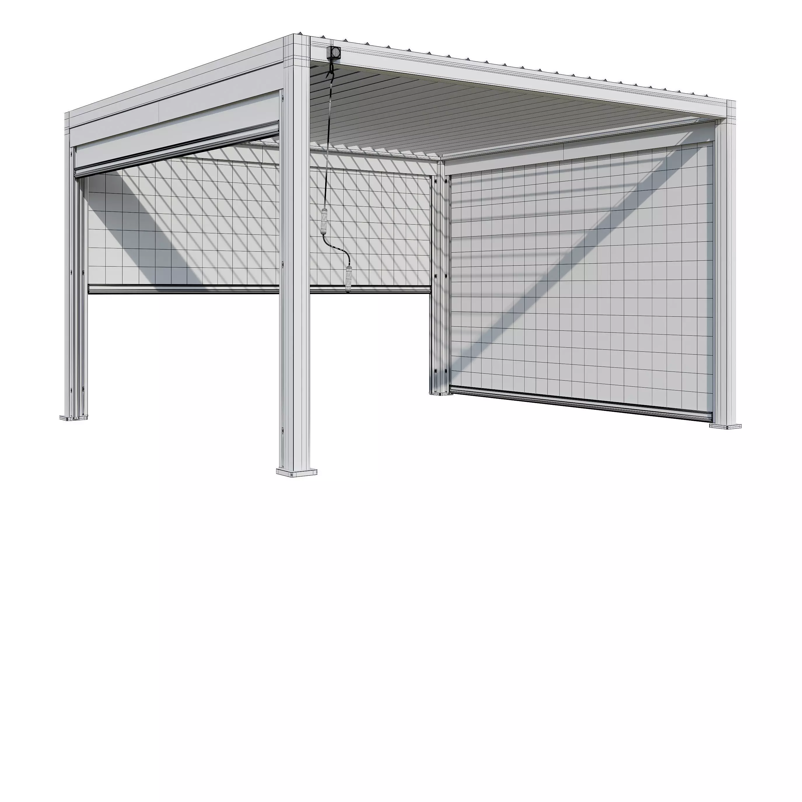 Canopy gazebo Alvaro white 3D model_22