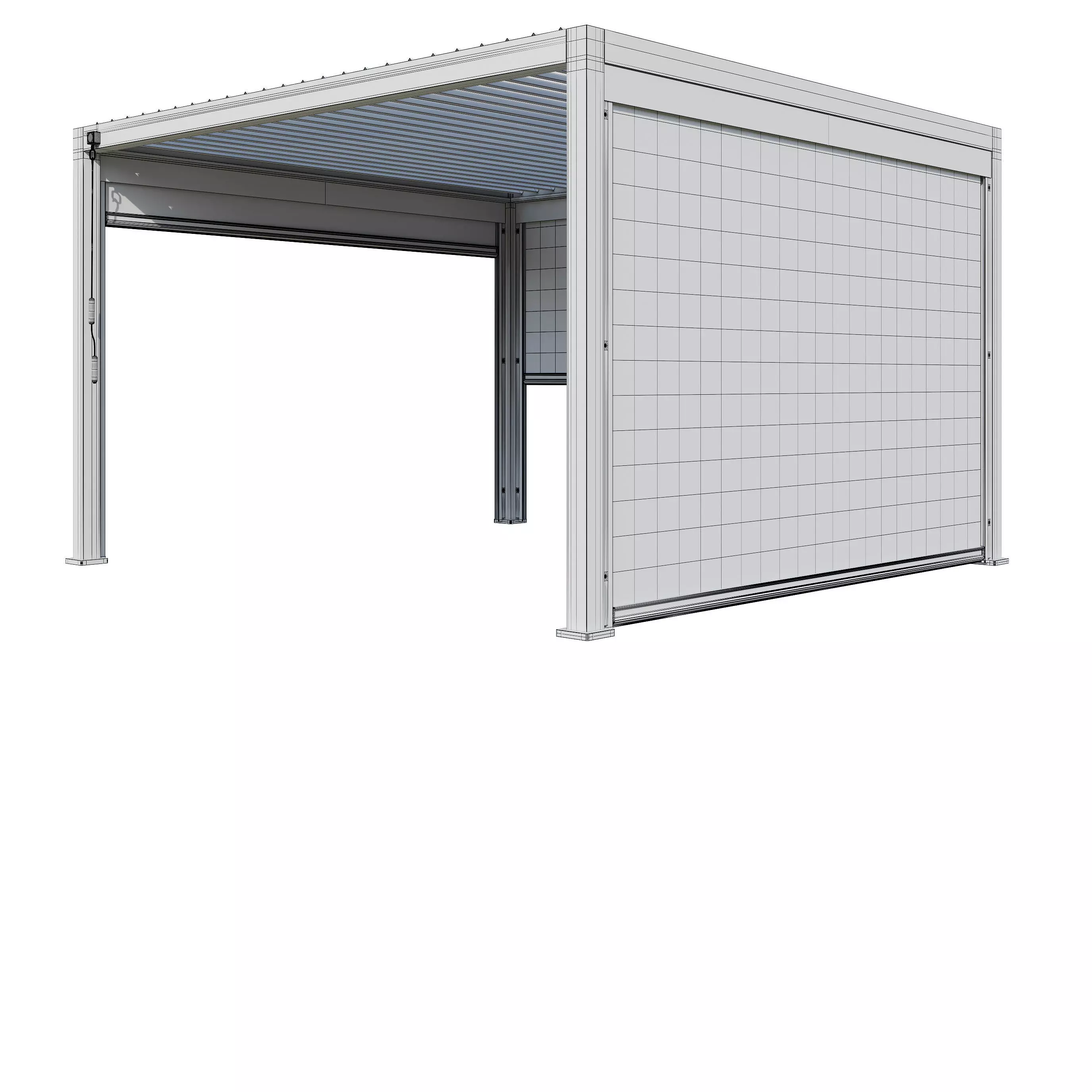 Canopy gazebo Alvaro white 3D model_18