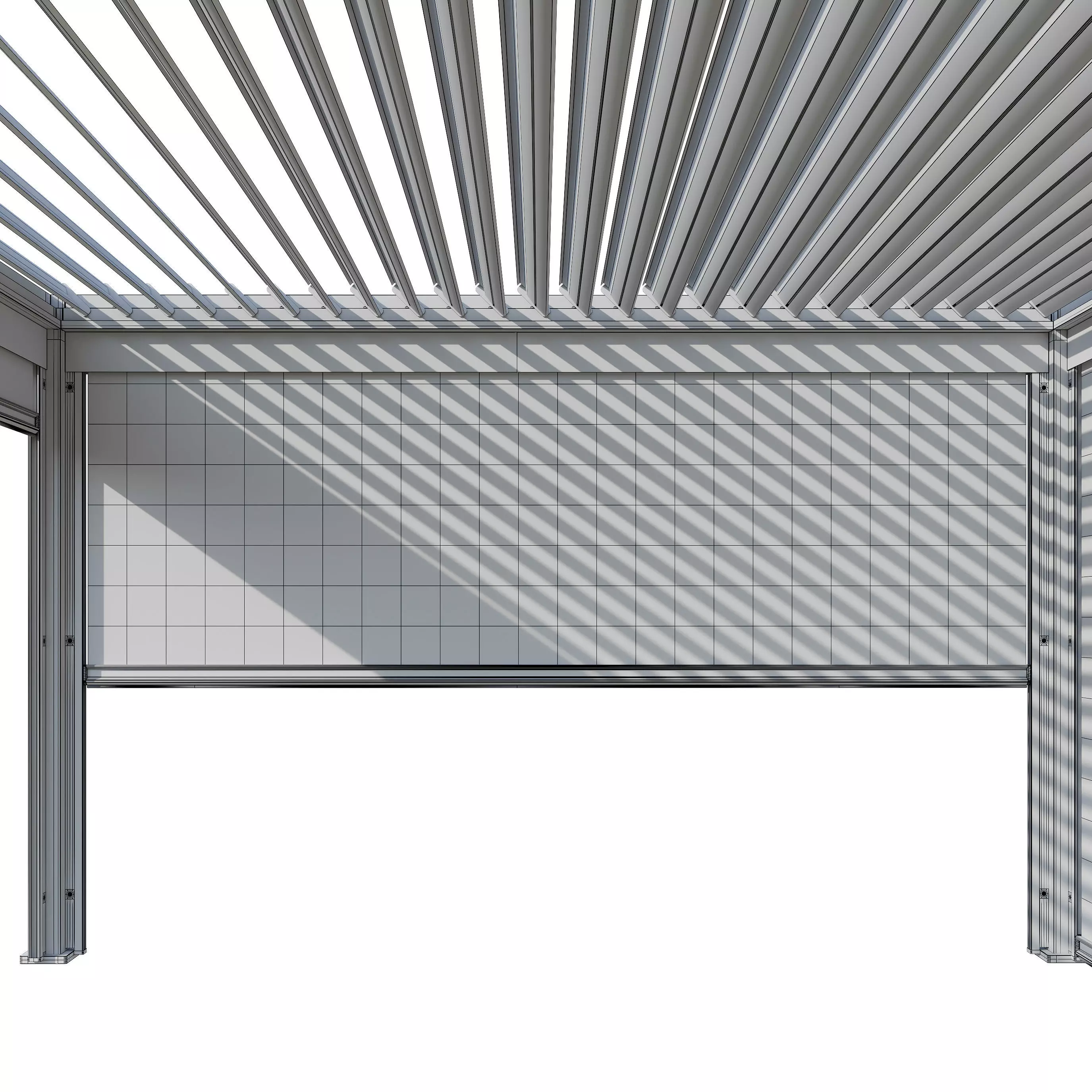 Canopy gazebo Alvaro white 3D model_31