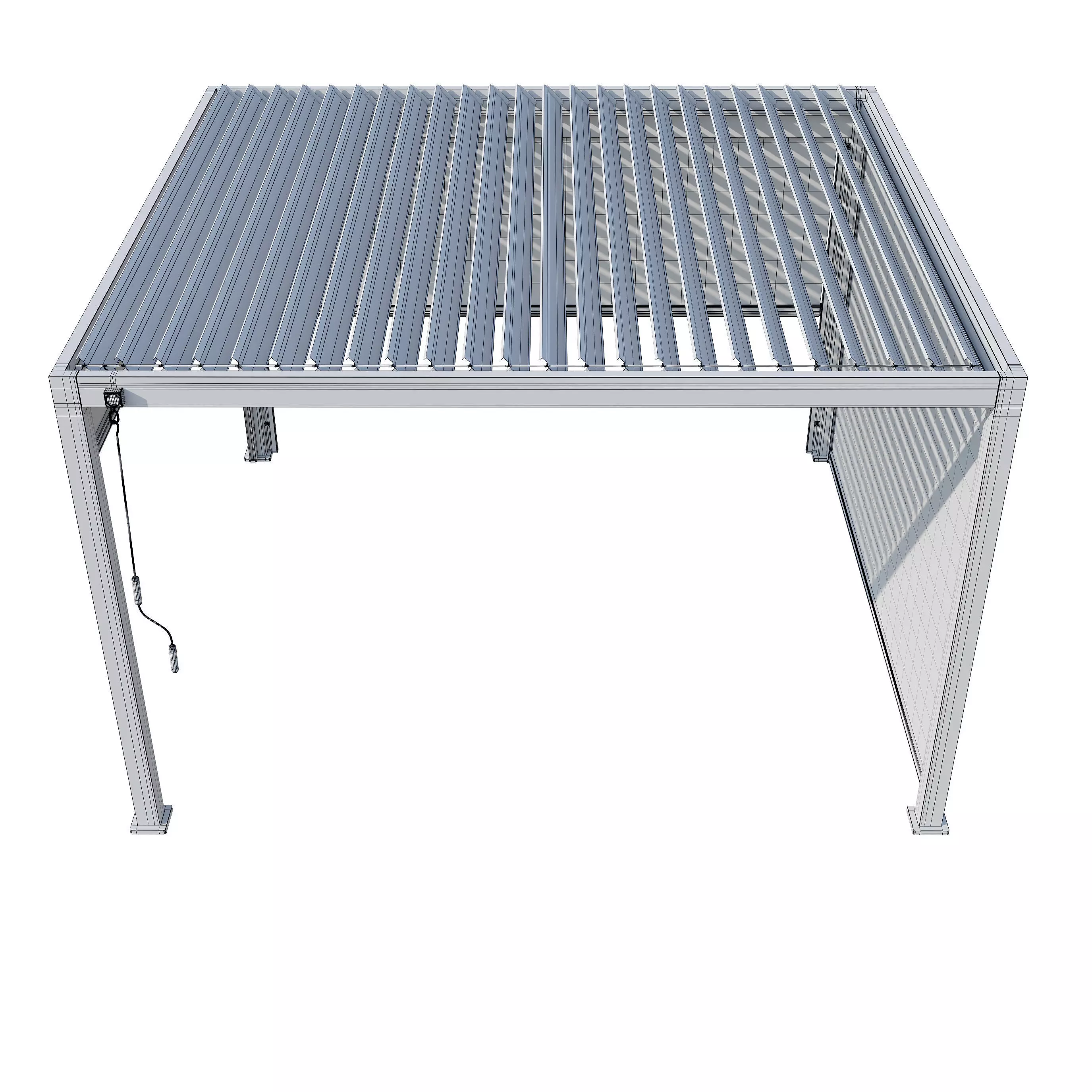 Canopy gazebo Alvaro white 3D model_25