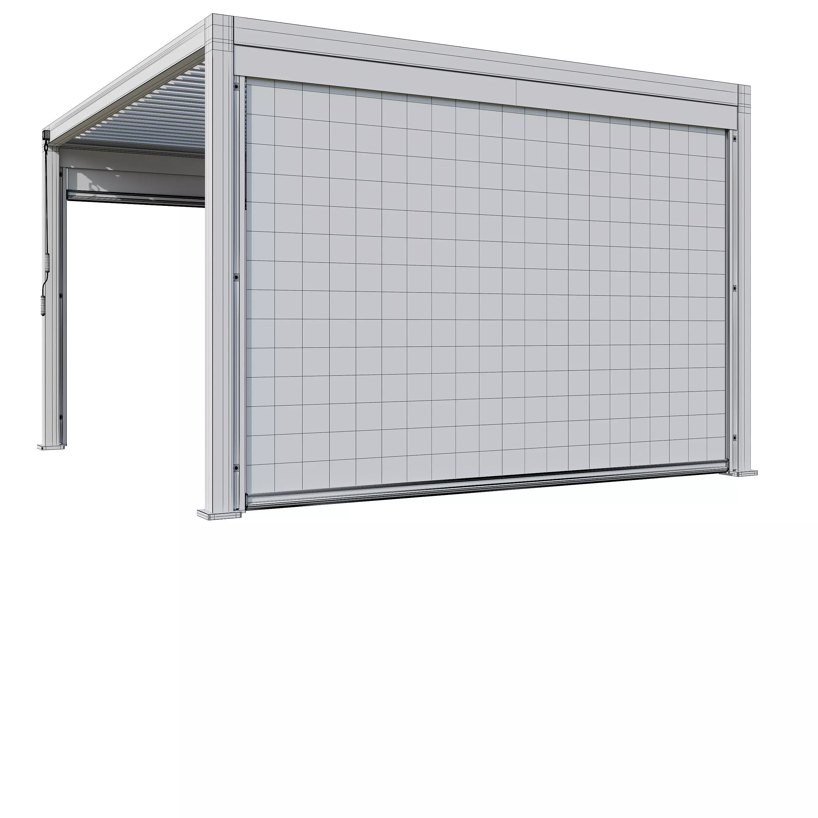 Canopy gazebo Alvaro white 3D model_26