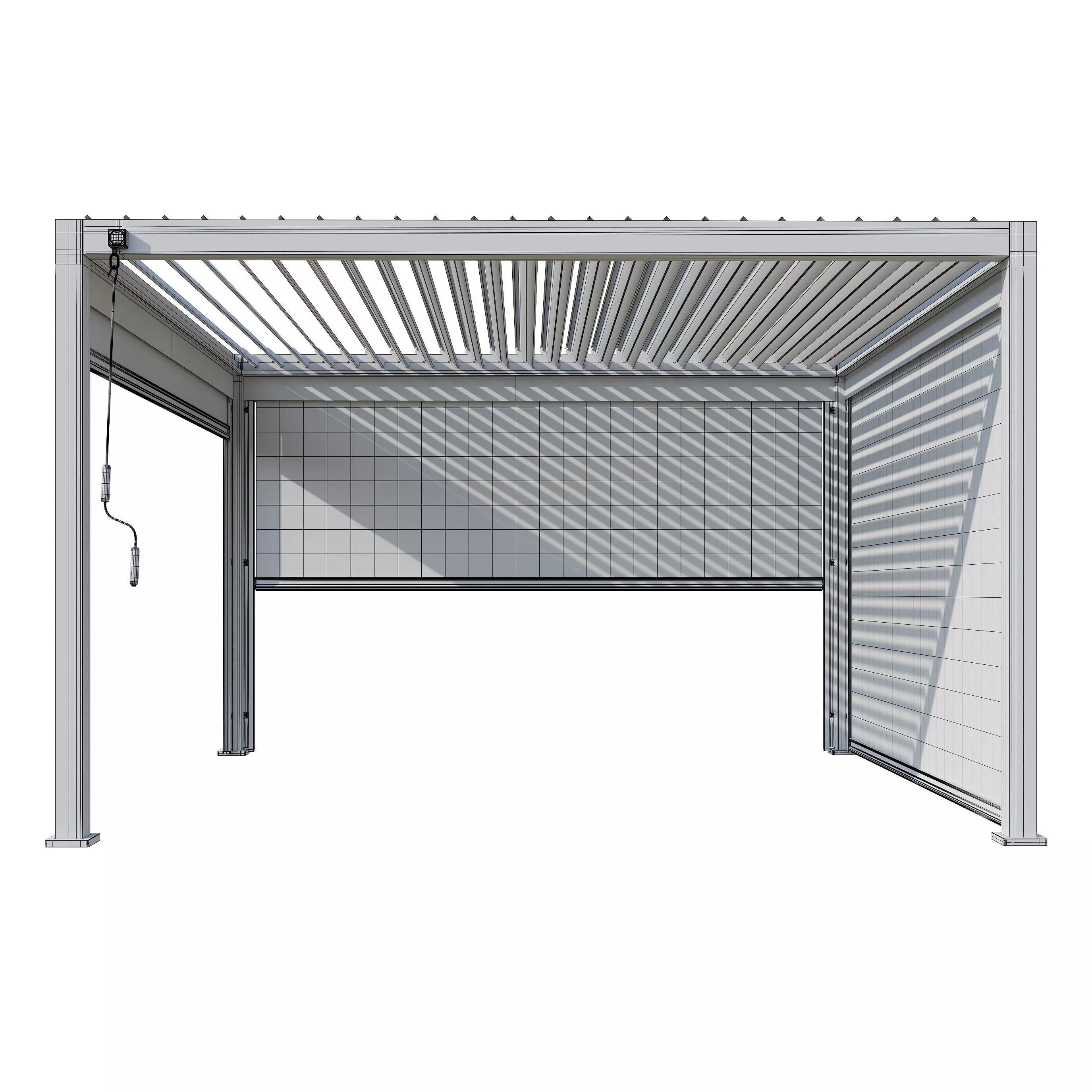 Canopy gazebo Alvaro white 3D model_5