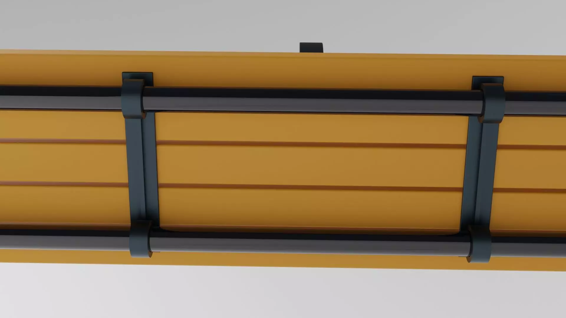 Japanese public bench type A 3D model_5