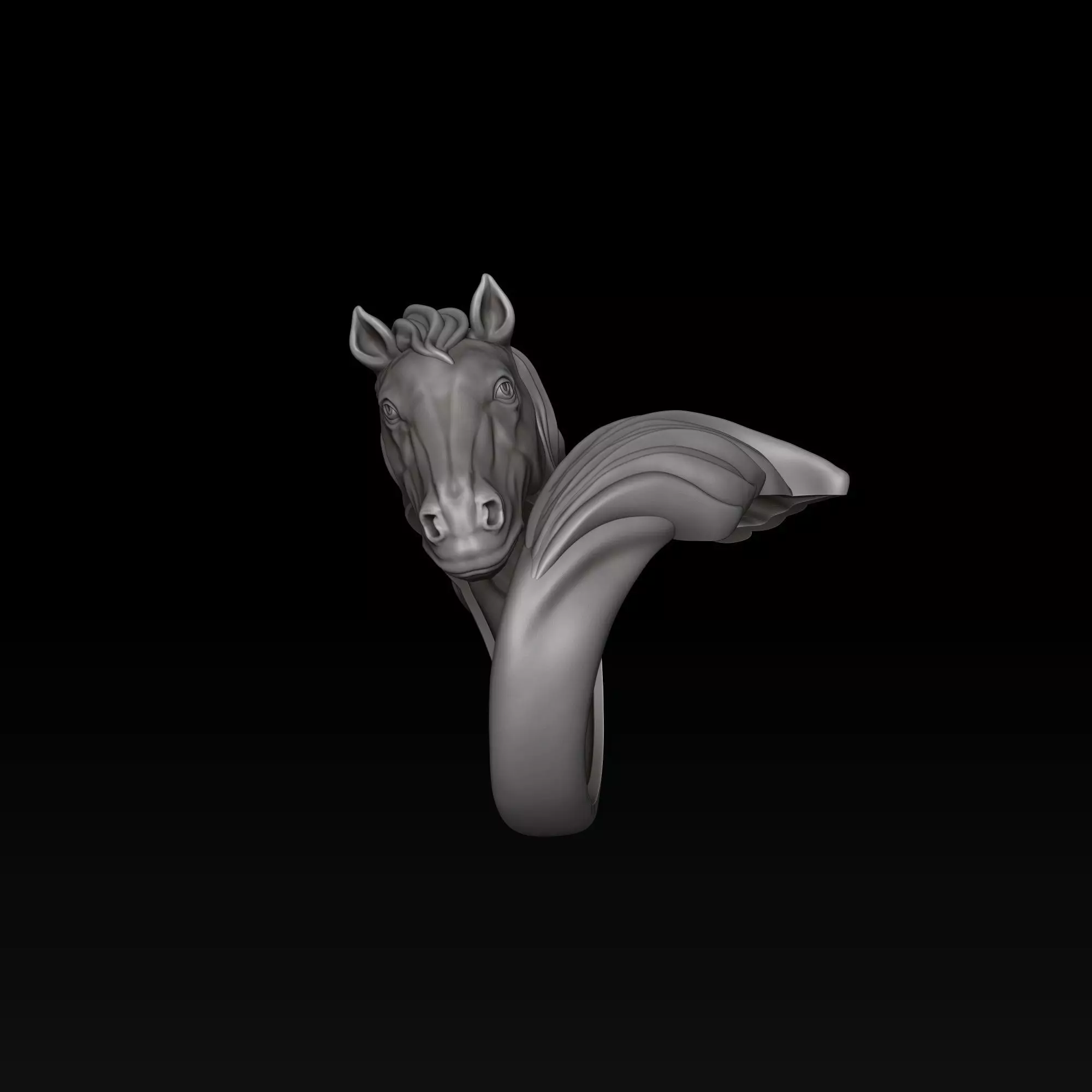 Horse Head Ring Pendant v2 Collection _2