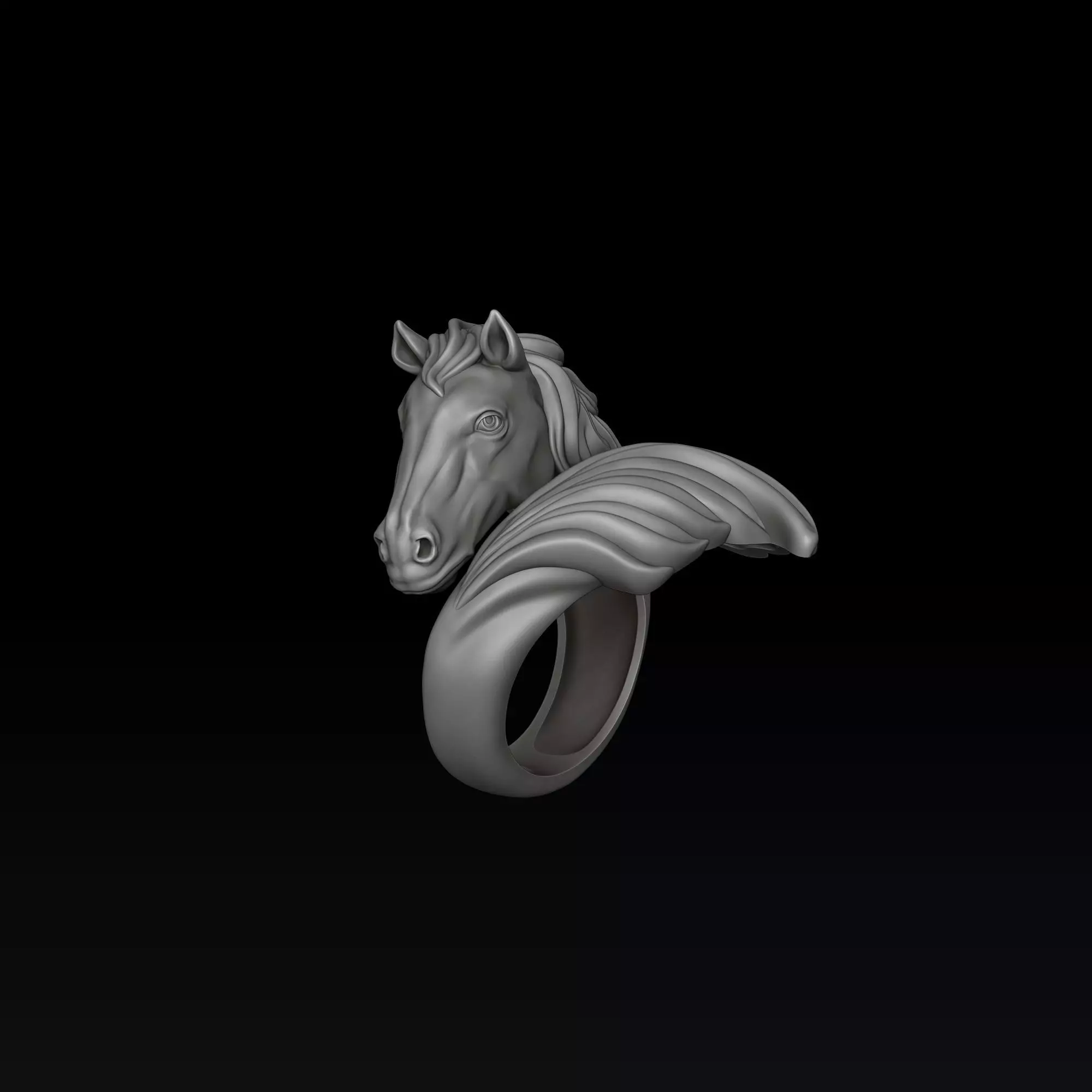 Horse Head Ring Pendant v2 Collection _4