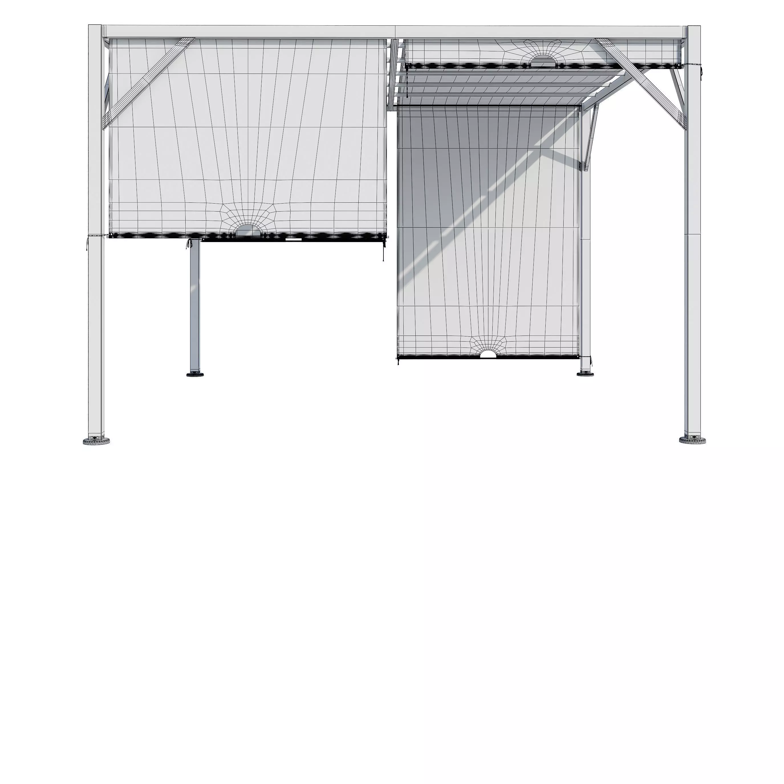 Canopy gazebo gazebo Santorini 3D model_22