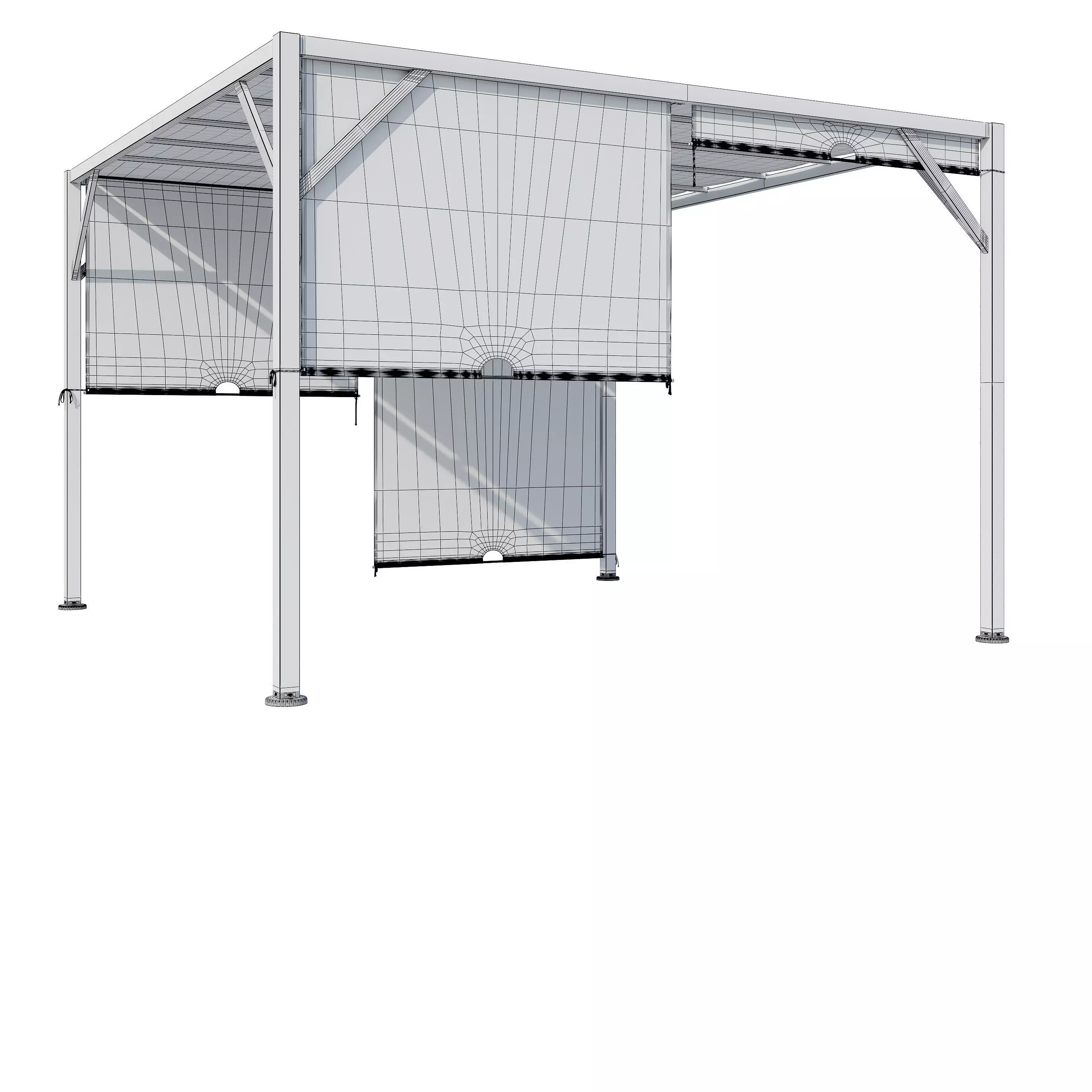 Canopy gazebo gazebo Santorini 3D model_31