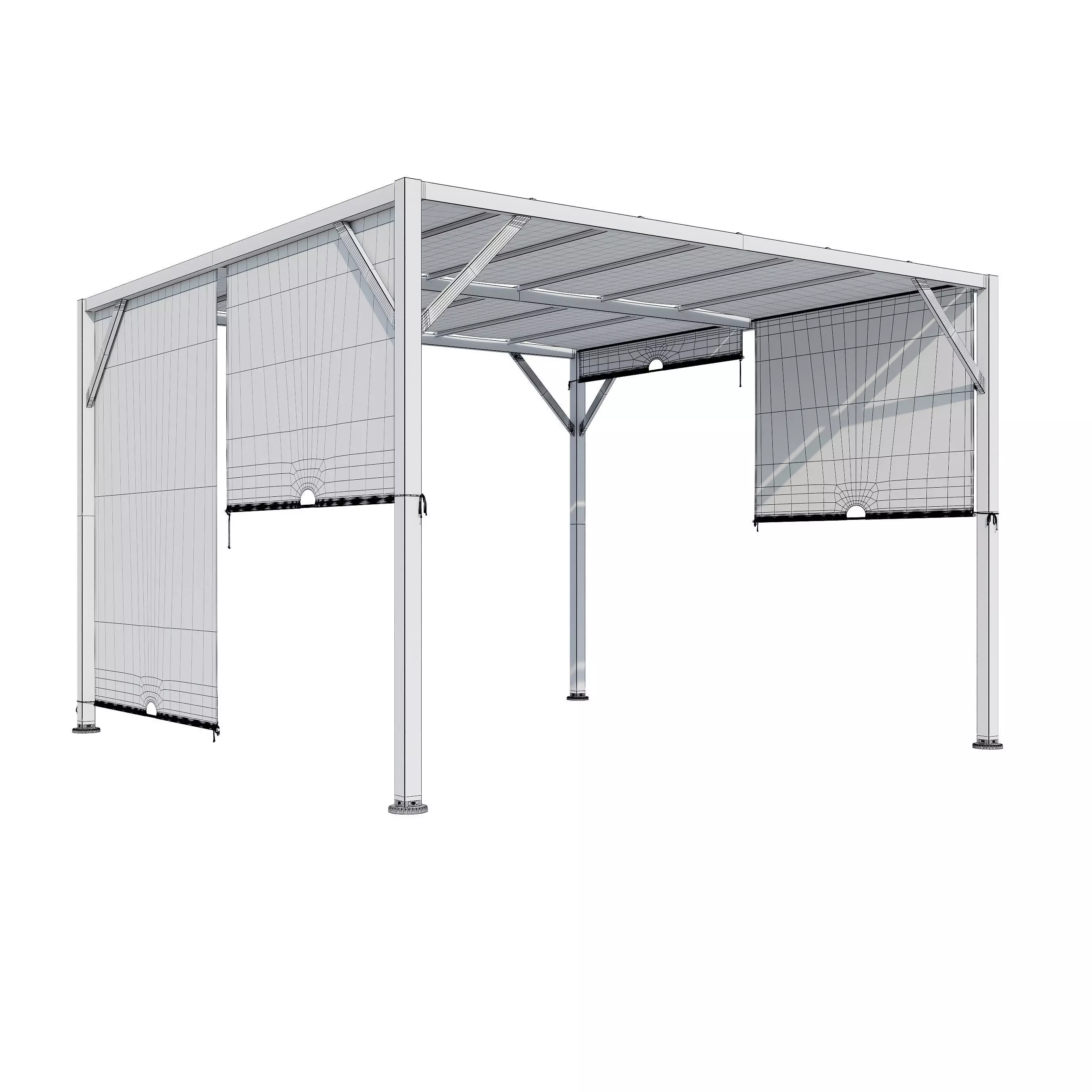 Canopy gazebo gazebo Santorini 3D model_5