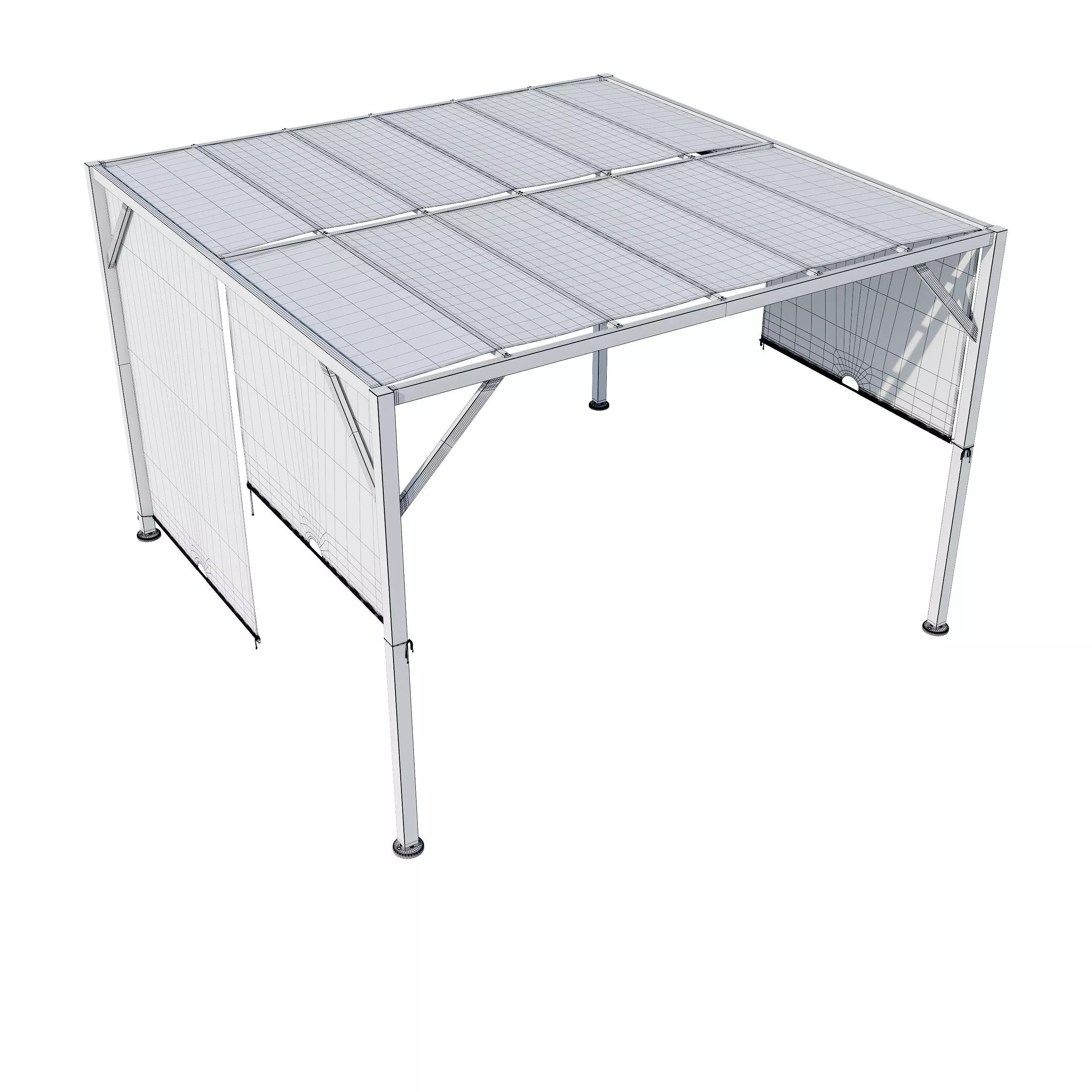 Canopy gazebo gazebo Santorini 3D model_24