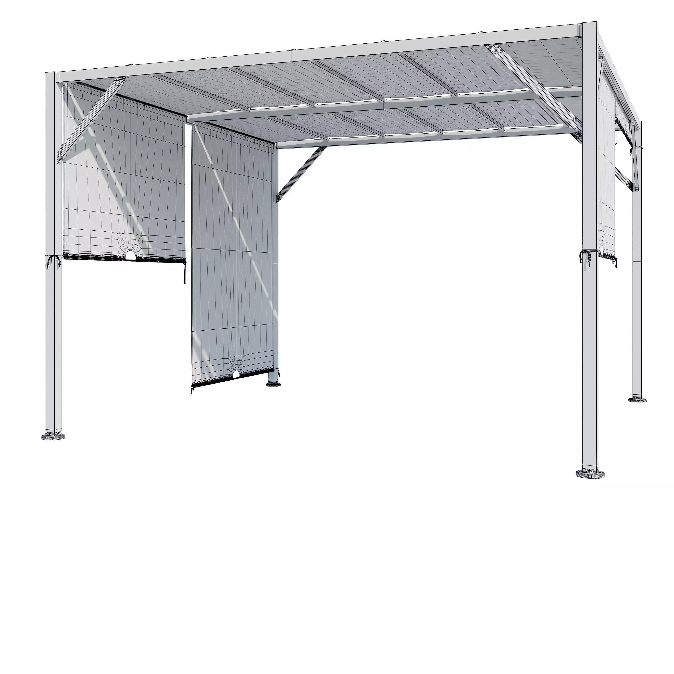 Canopy gazebo gazebo Santorini 3D model_30