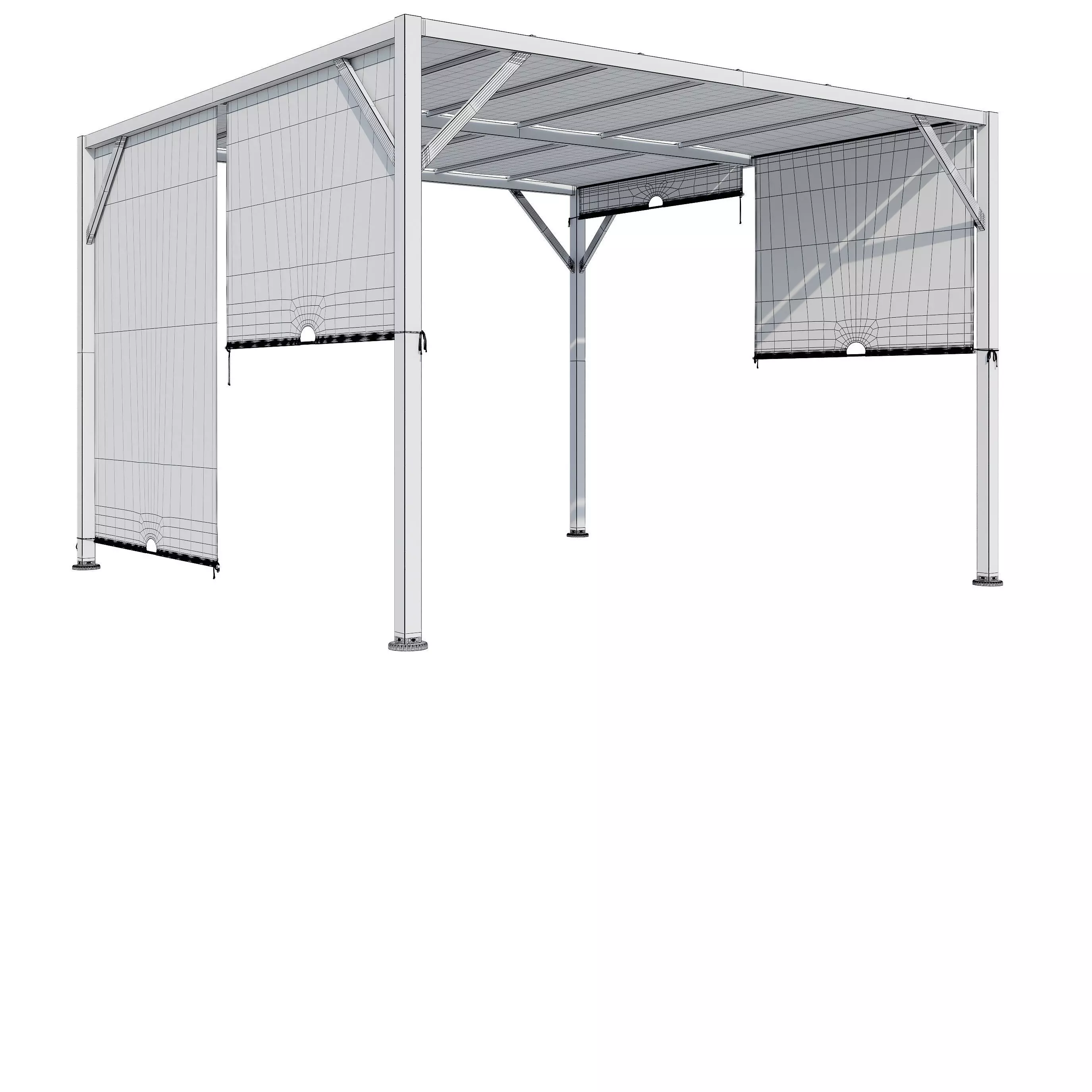 Canopy gazebo gazebo Santorini 3D model_19