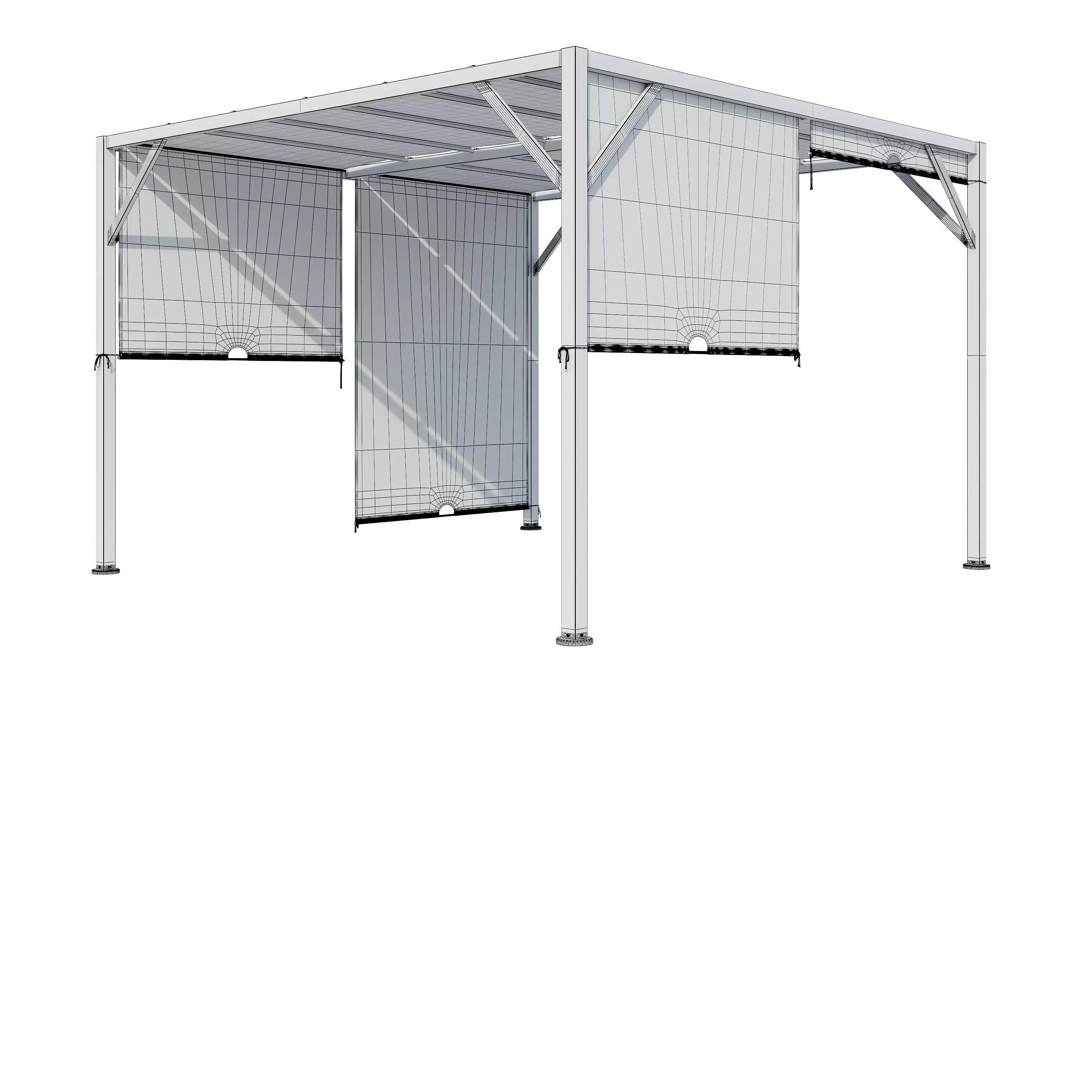 Canopy gazebo gazebo Santorini 3D model_18