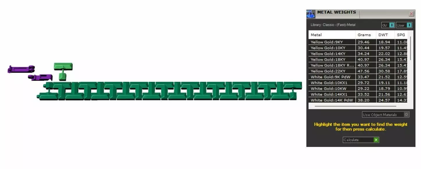 Link Chain Bracelets 3D print model_6