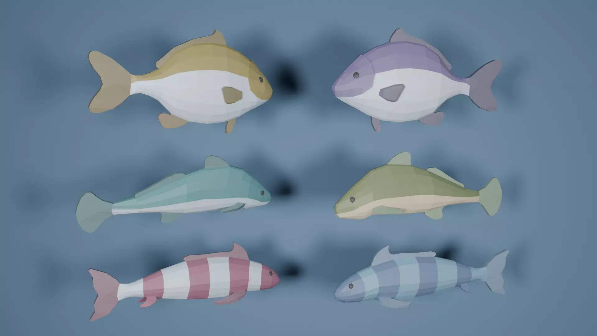 Low Poly Fish Free low-poly 3D model_1