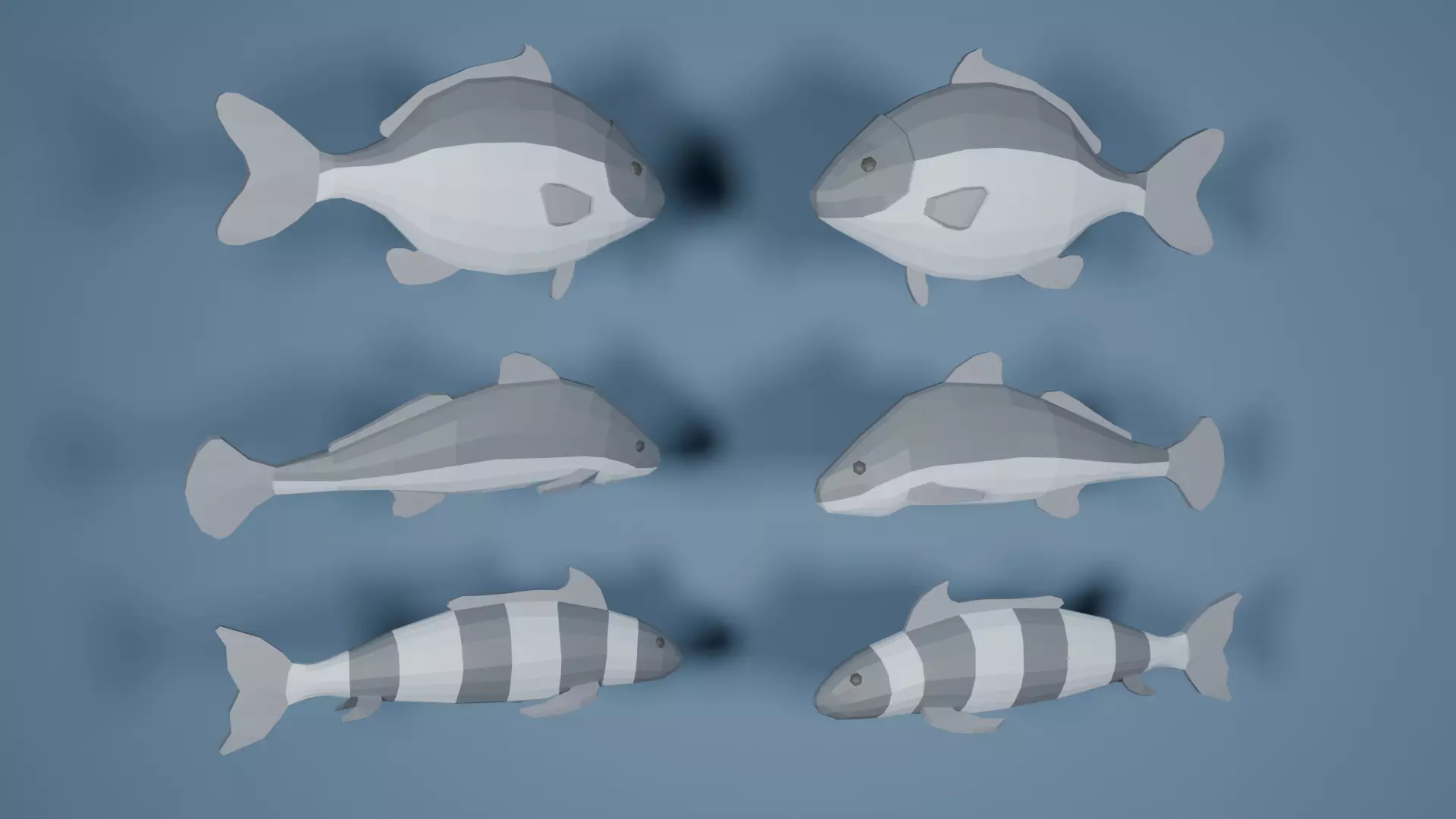 Low Poly Fish Free low-poly 3D model_3