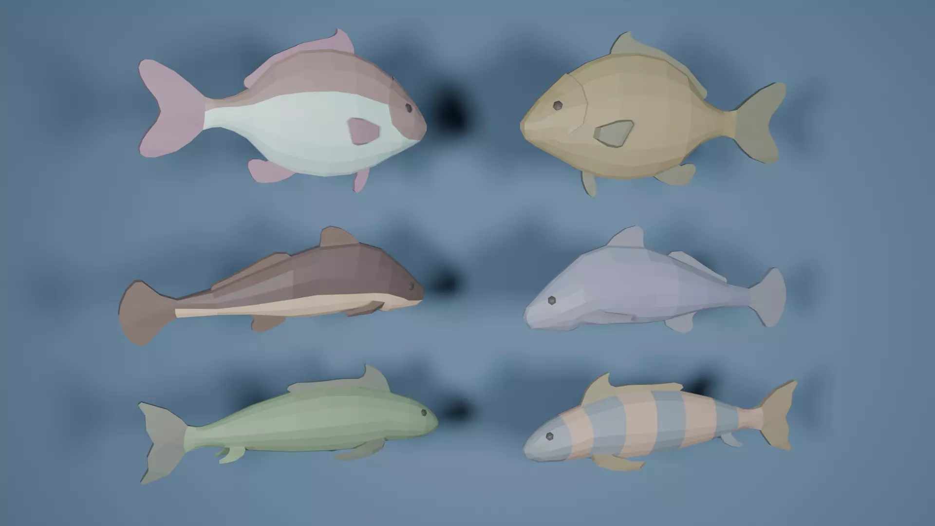 Low Poly Fish Free low-poly 3D model_2