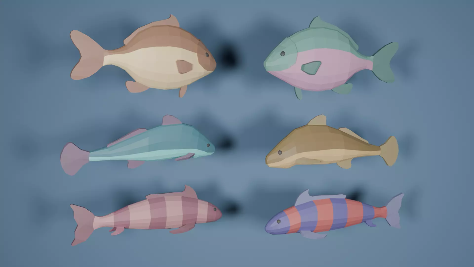 Low Poly Fish Free low-poly 3D model_4