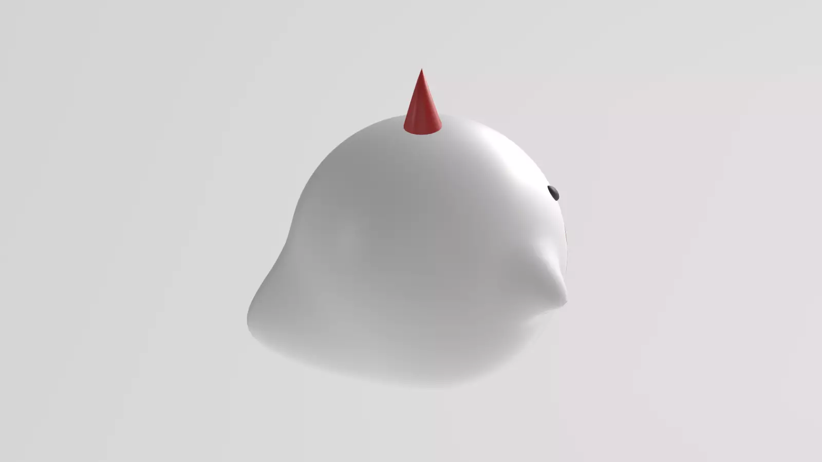 Stylized Low-Poly Cute Demon Ghost Low-poly 3D model_7