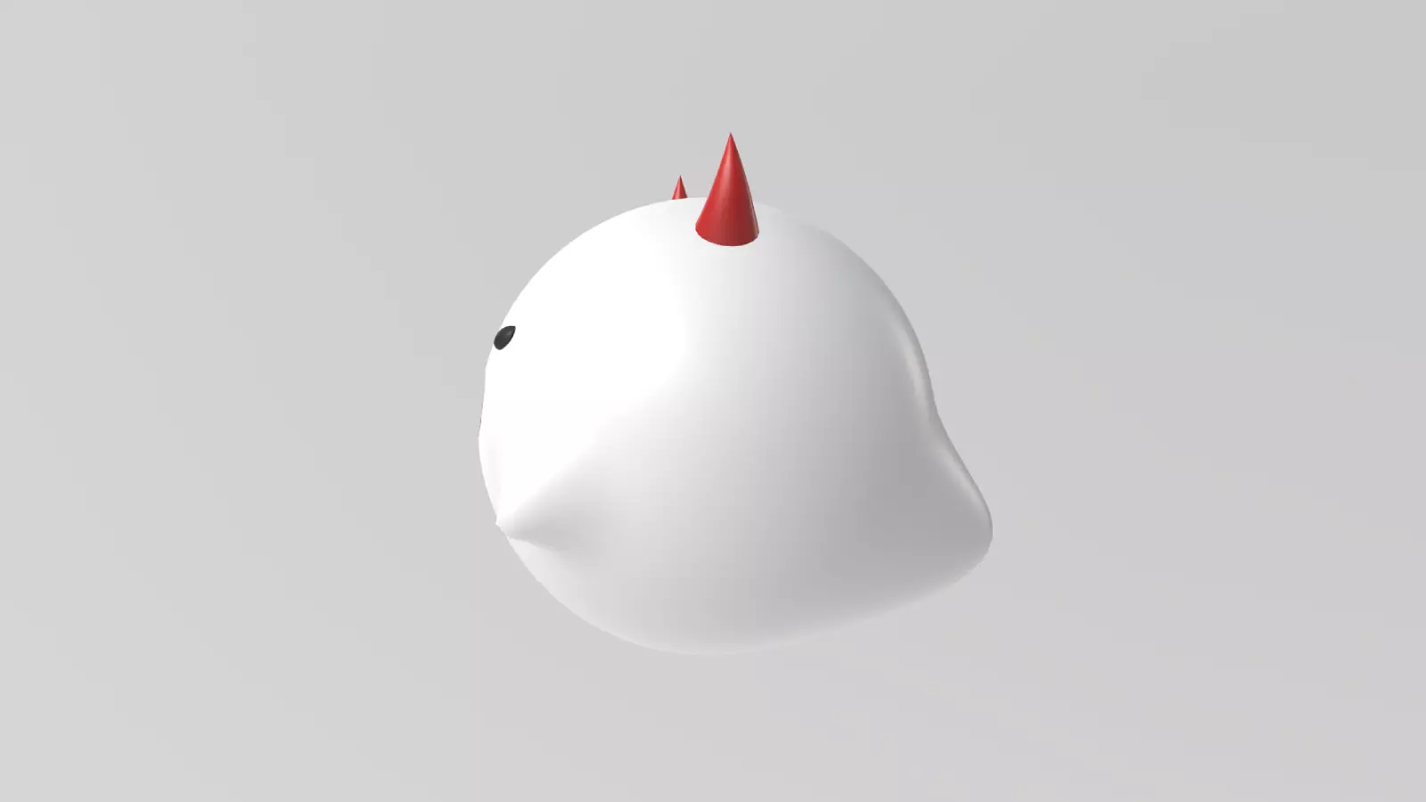 Stylized Low-Poly Cute Demon Ghost Low-poly 3D model_5