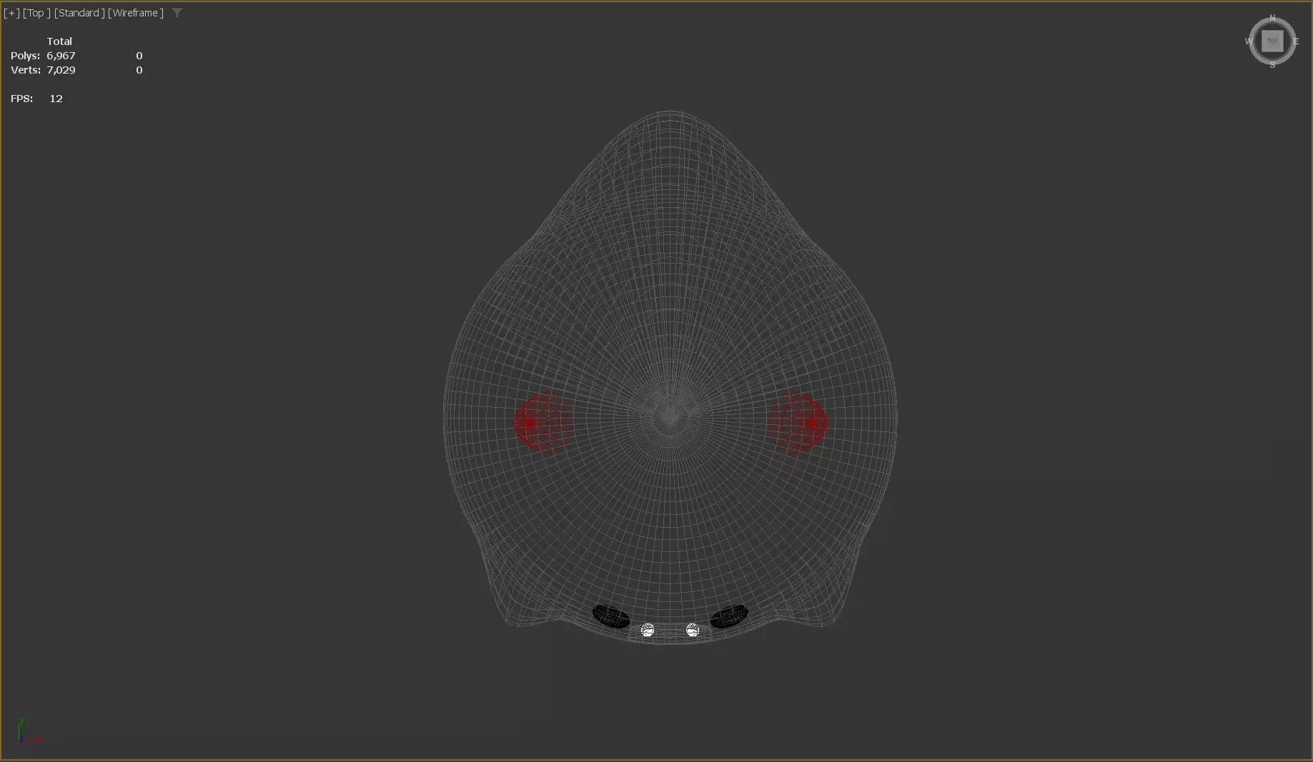 Stylized Low-Poly Cute Demon Ghost Low-poly 3D model_12