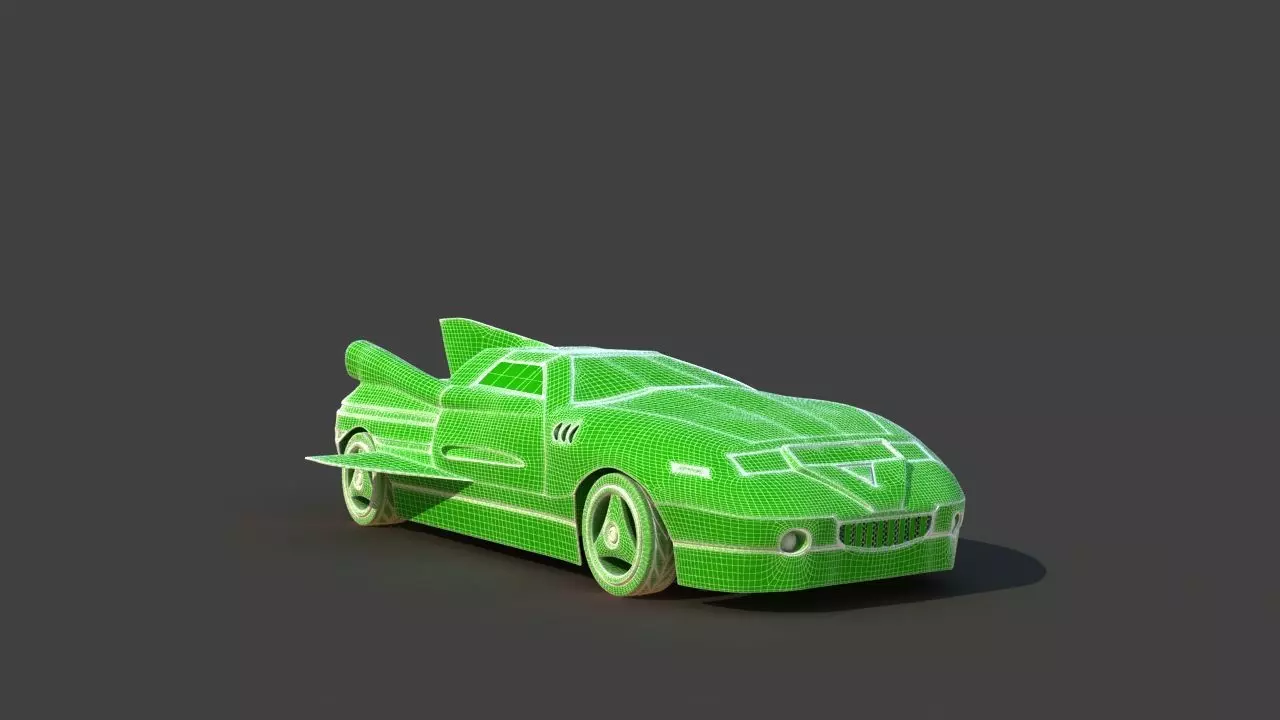 Futuristic Jet Car 3D model_27