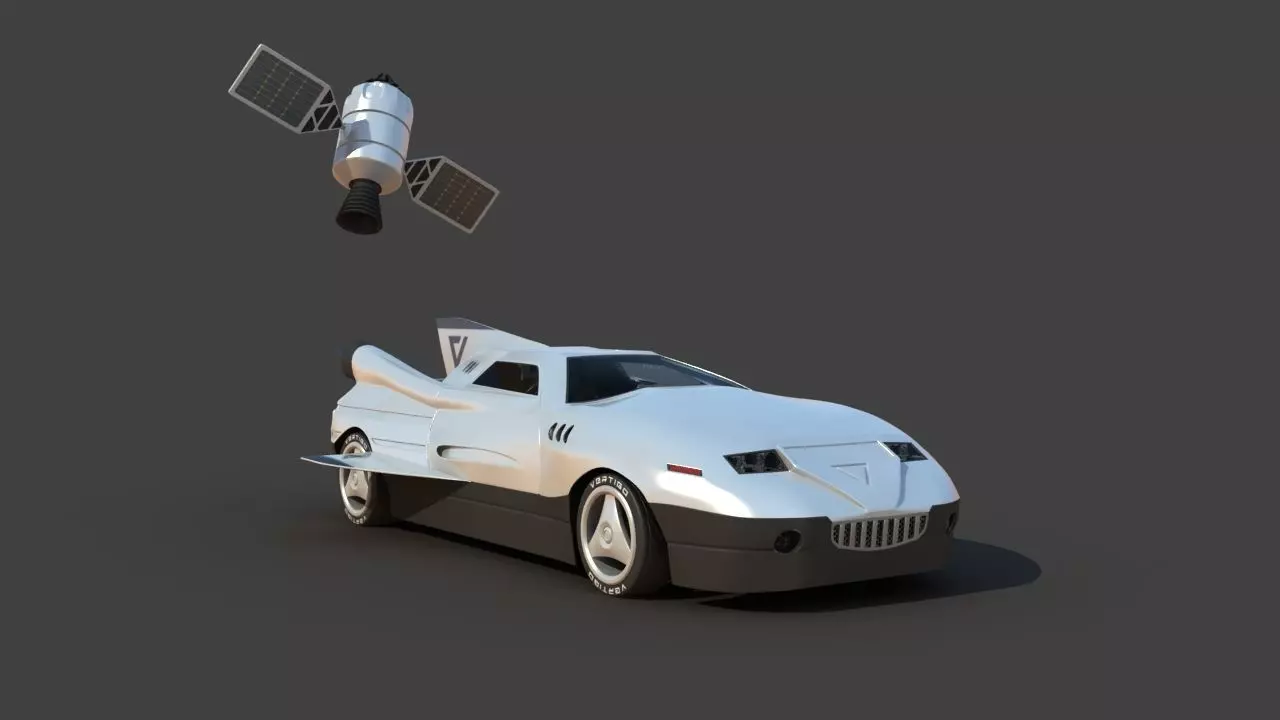 Futuristic Jet Car 3D model_0