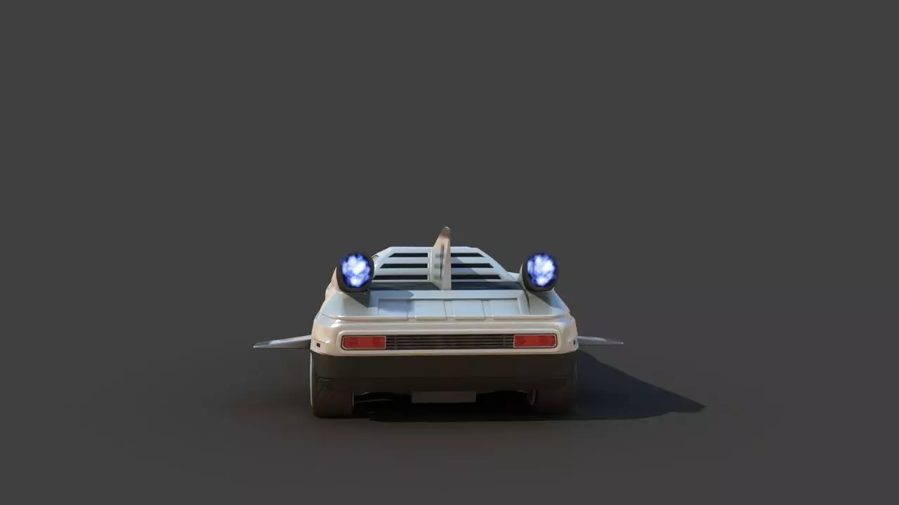 Futuristic Jet Car 3D model_5