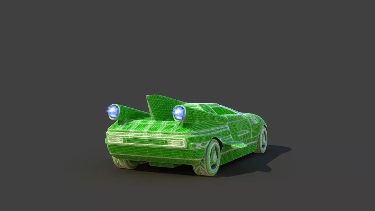 Futuristic Jet Car 3D model_31