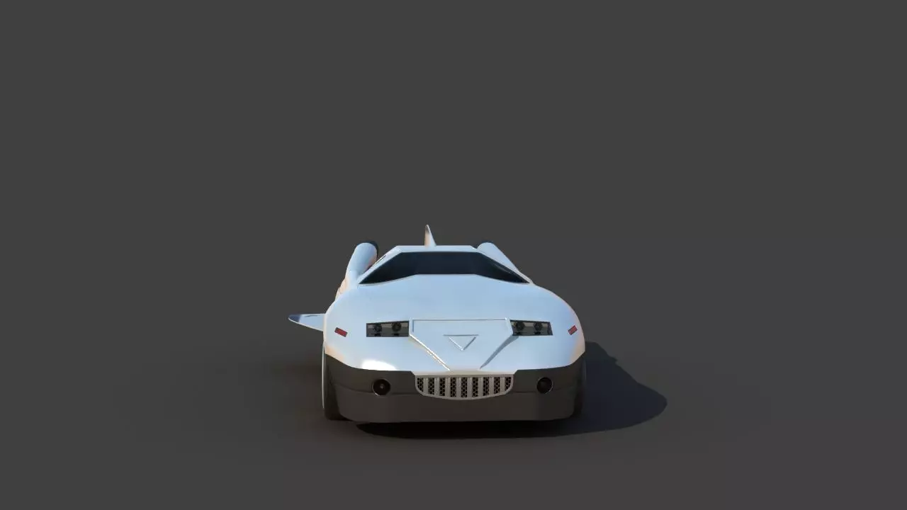 Futuristic Jet Car 3D model_10