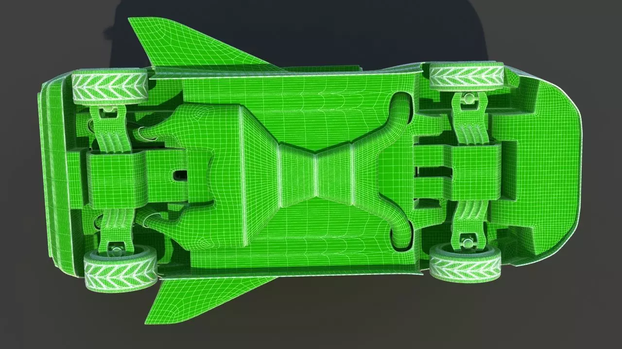 Futuristic Jet Car 3D model_42