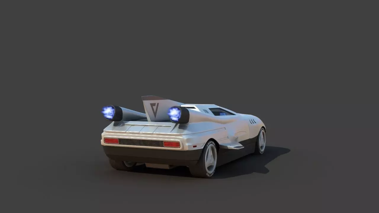 Futuristic Jet Car 3D model_4